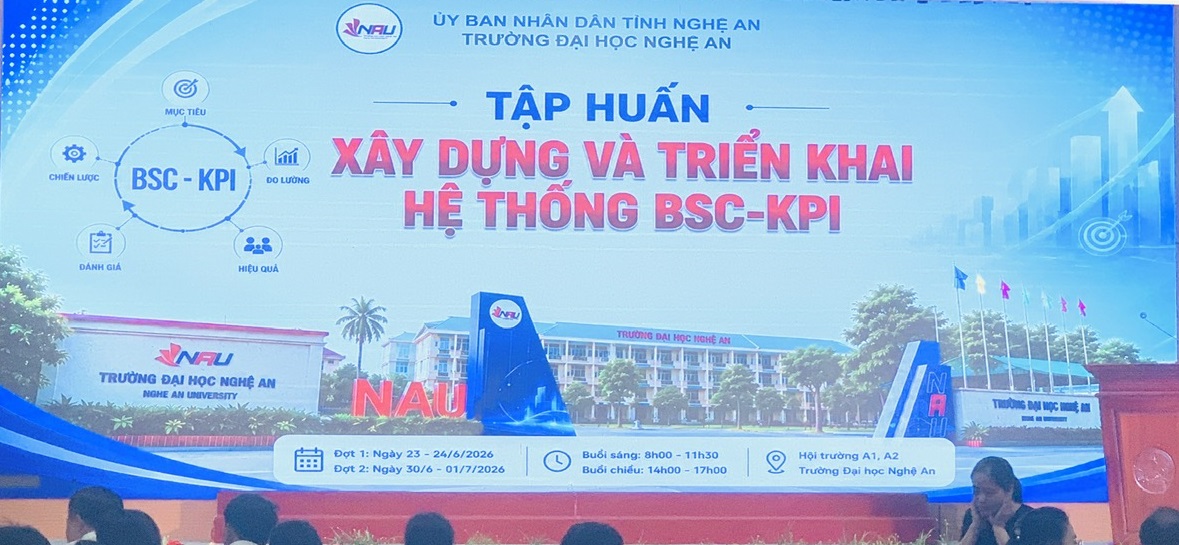 TRƯỜNG ĐẠI HỌC NGHỆ AN TỔ CHỨC TẬP HUẤN “XÂY DỰNG VÀ TRIỂN KHAI HỆ THỐNG BSC - KPI”