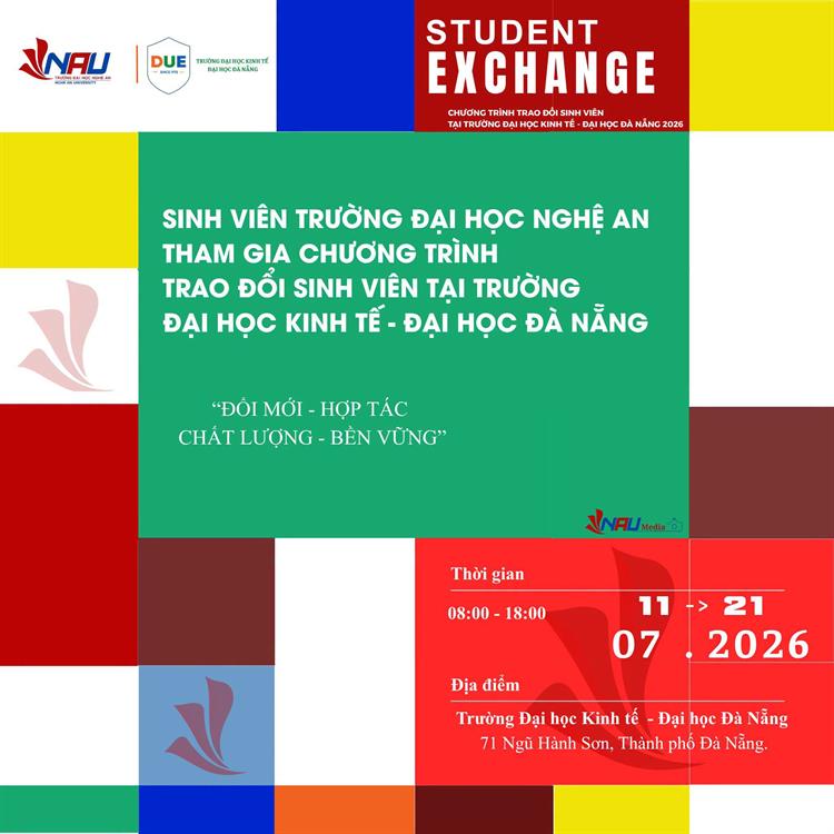Sinh viên Khoa Kinh tế – Quản trị kinh doanh tham gia Chương trình trao đổi sinh viên hè năm 2026 tại Trường Đại học Kinh tế – Đại học Đà Nẵng