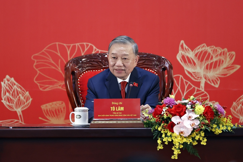 Tổng Bí thư Tô Lâm phát biểu tại Họp báo quốc tế công bố kết quả Đại hội đại biểu toàn quốc lần thứ XIV của Đảng.