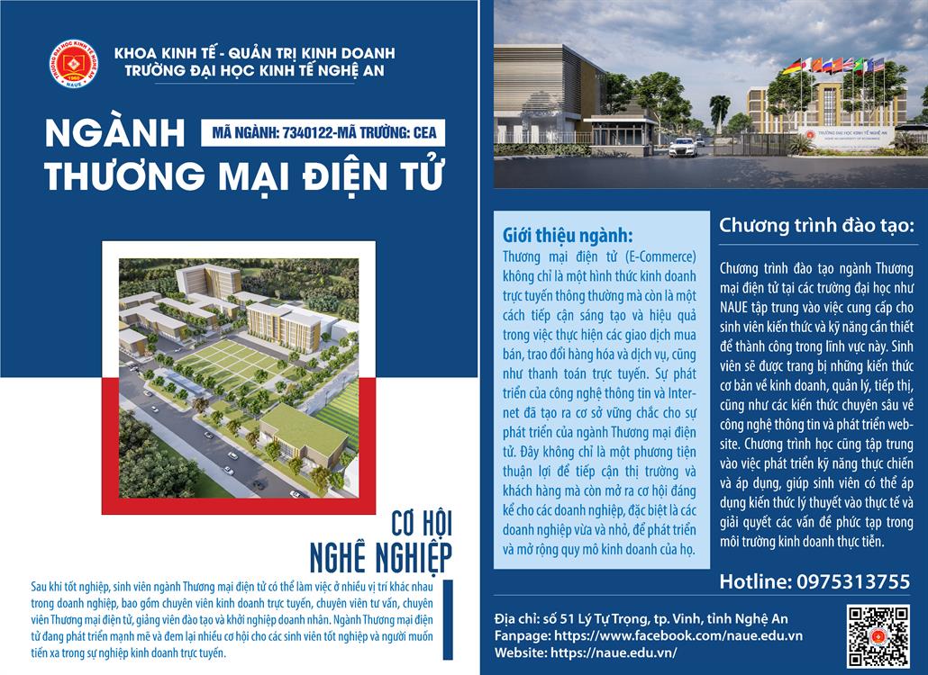 Bản mô tả chương trình đào tạo ngành Thương mại điện tử năm 2024