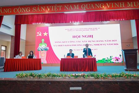 Hội nghị tổng kết công tác Đảng năm 2025 - Trường Đại học Nghệ An