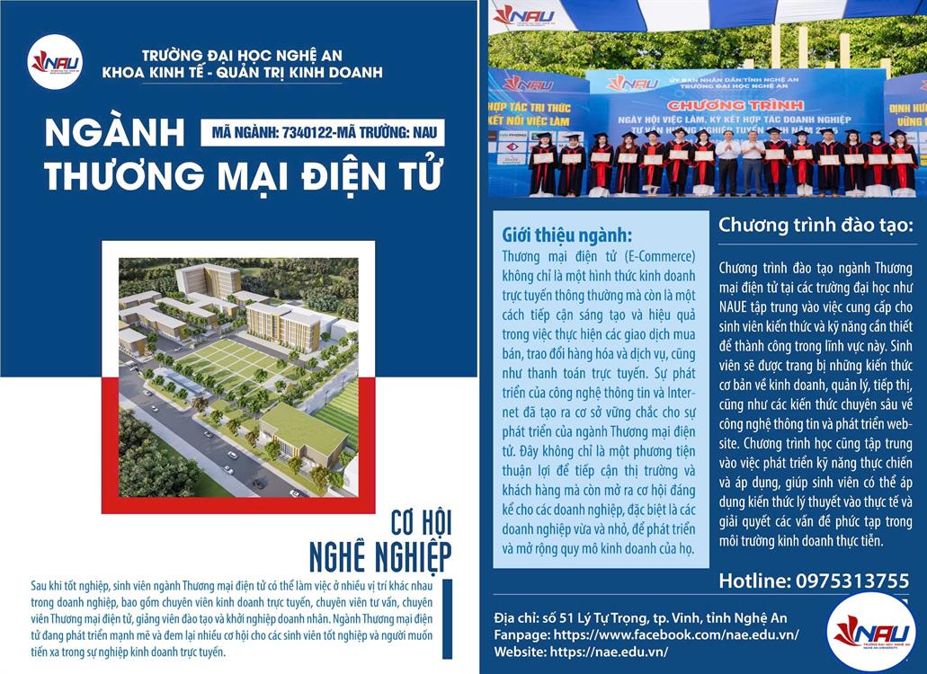 GIỚI THIỆU CHƯƠNG TRÌNH ĐÀO TẠO NGÀNH THƯƠNG MẠI ĐIỆN TỬ NĂM 2025