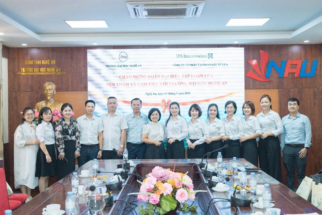 Gặp gỡ giữa Tập đoàn IPA chi nhánh Nghệ An và Trường Đại học Nghệ An mở ra  nhiều triển vọng hợp tác 