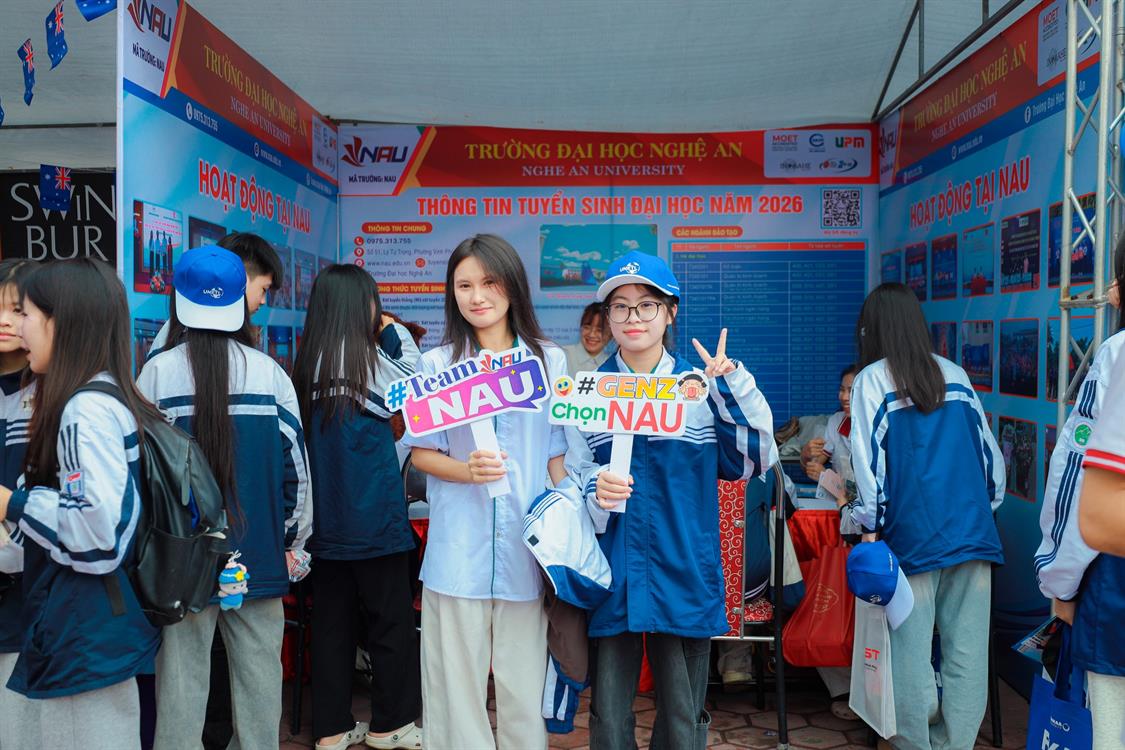 Trường Đại học Nghệ An tham gia Chương trình Tư vấn tuyển sinh – Hướng nghiệp 2026 do Báo Tuổi Trẻ tổ chức tại Nghệ An